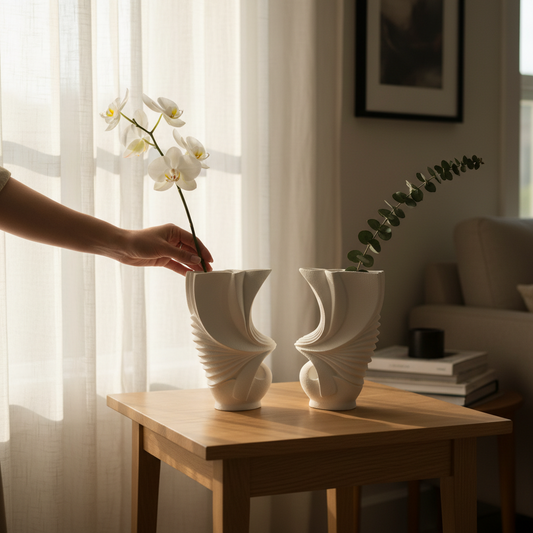 Premium Scandinavian Style Ceramic Accent Vase