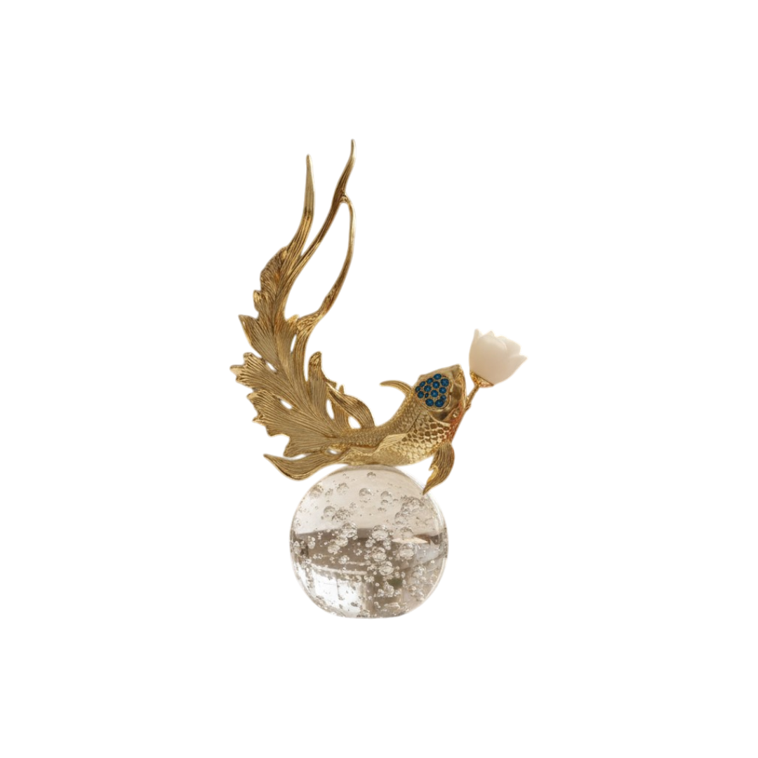 Radiant Crystal Sphere Nature Ornament