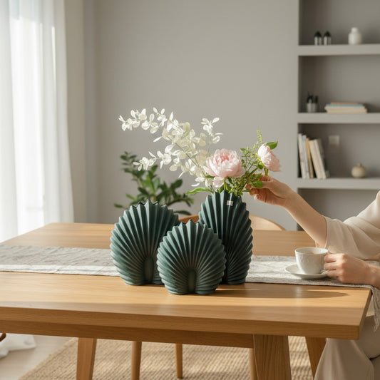 Nordic Minimalist Abstract Hollow Loop Ceramic Vase