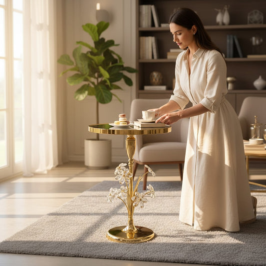 Luxury Gold Modern Side Table
