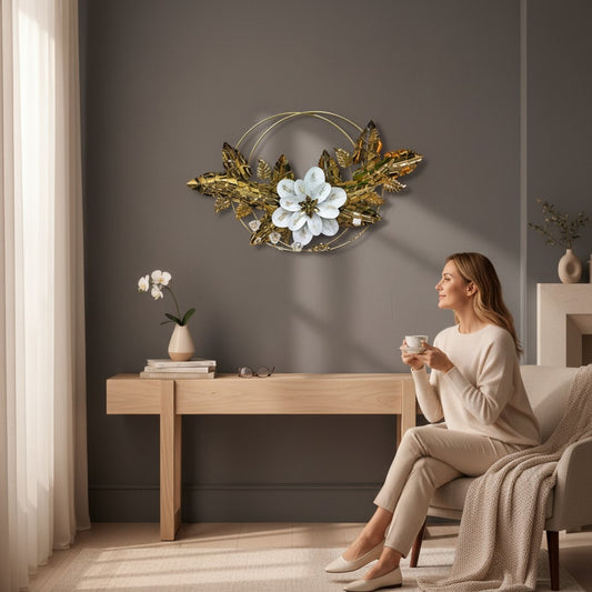 Elegant Crystal Bloom Wall Décor
