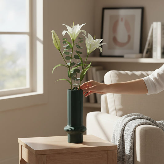 Nordic Minimalist Hollow Ceramic Vase