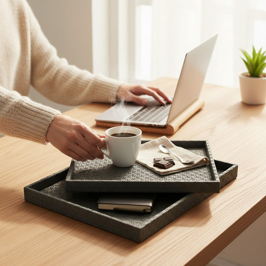 Luxe Leather Washable Serving Tray
