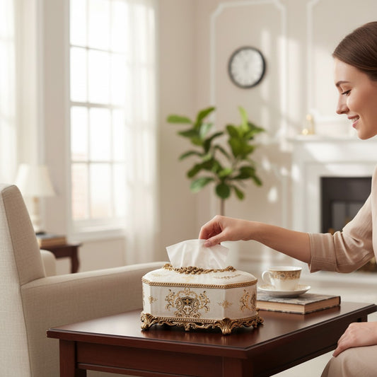 Luxury Fiber Tissue Box Cover