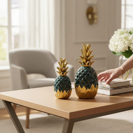 Luxury Ceramic Pineapple Decorative Jar
