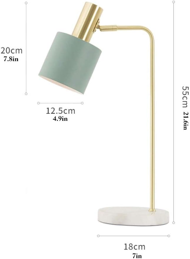Modern Marble Base side Table Lamp – Blue & White