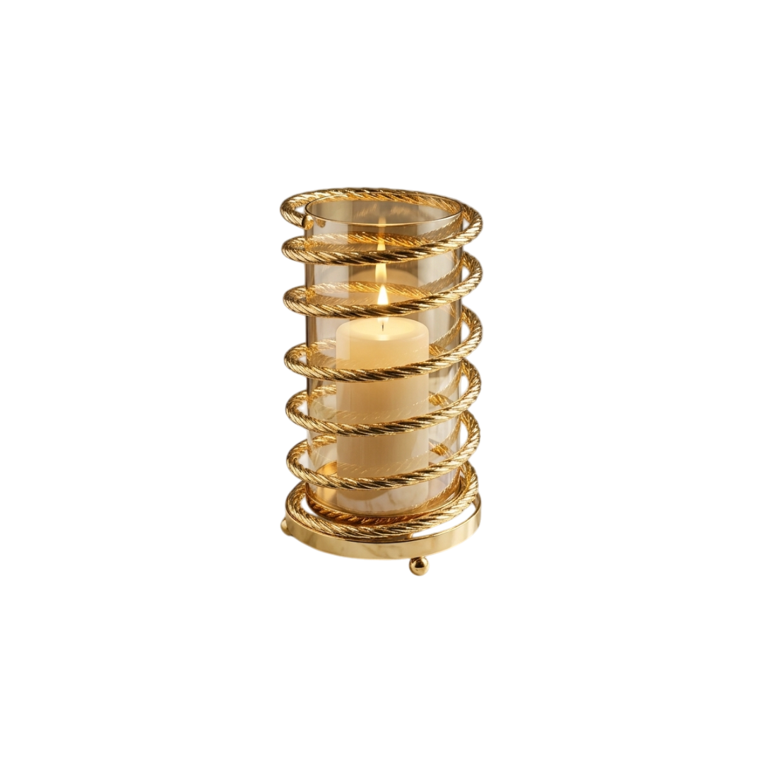 Luxe Metallic Candle Stand Holder