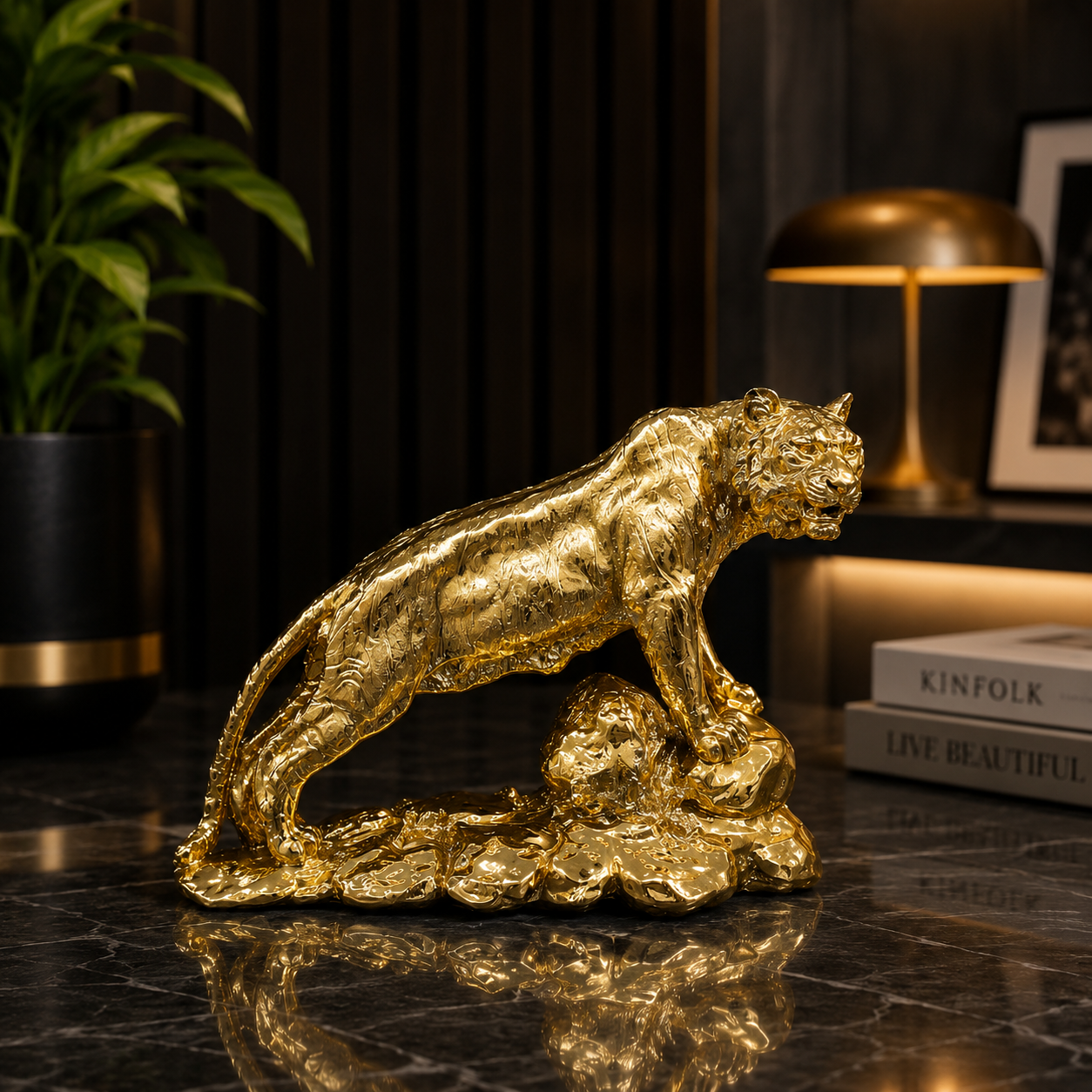 Artisan Crafted Equestrian Fiber Tiger