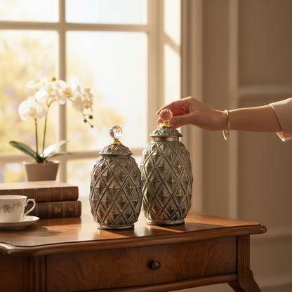 Timeless Vintage Ceramic Candy Jar