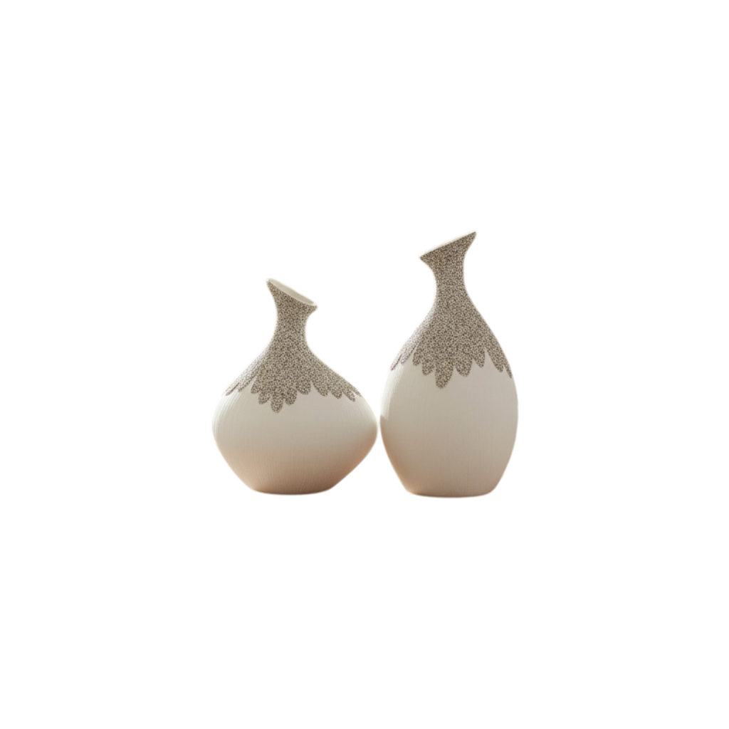 Nordic Artistic Double Loop Sculptural Ceramic Vase