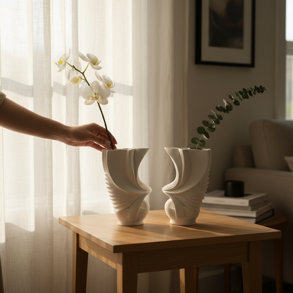 Premium Scandinavian Style Ceramic Accent Vase