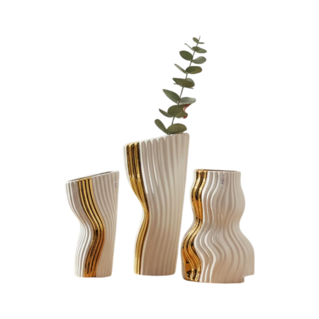 Nordic Minimal Abstract Loop Design Ceramic Vase