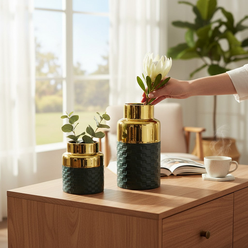 Scandinavian Style Modern Hollow Art Ceramic Vase
