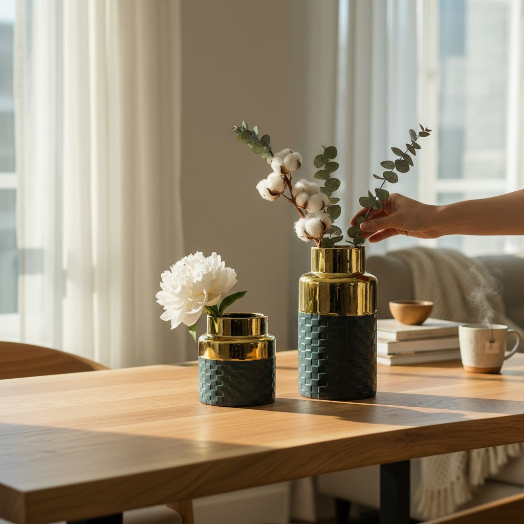 Scandinavian Style Modern Hollow Art Ceramic Vase