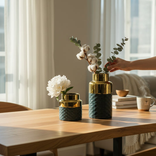 Scandinavian Style Modern Hollow Art Ceramic Vase