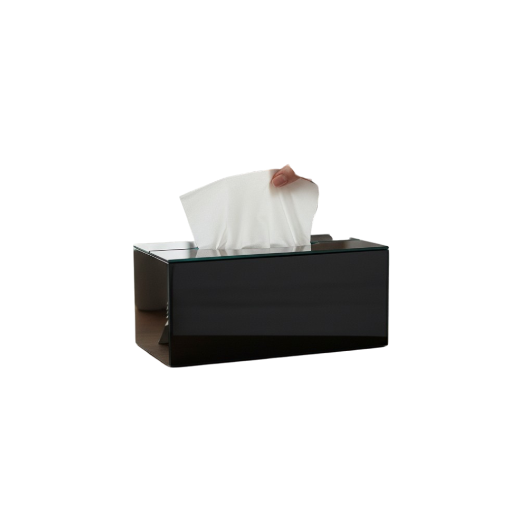 Elegant Rectangular Glass Tissue Box