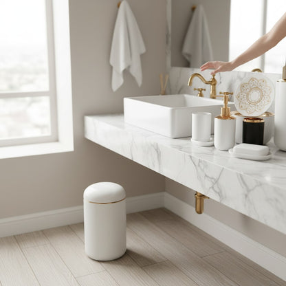 Luxe Matte Black Bathroom Set – 5 Pieces