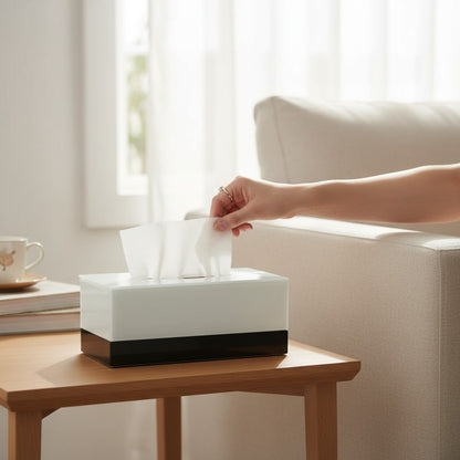 Elegant Rectangular Glass Tissue Box