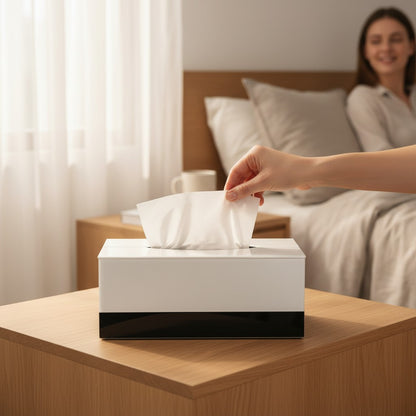 Elegant Rectangular Glass Tissue Box
