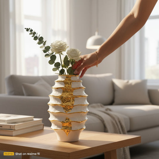 Nordic Inspired Abstract Ceramic Vase