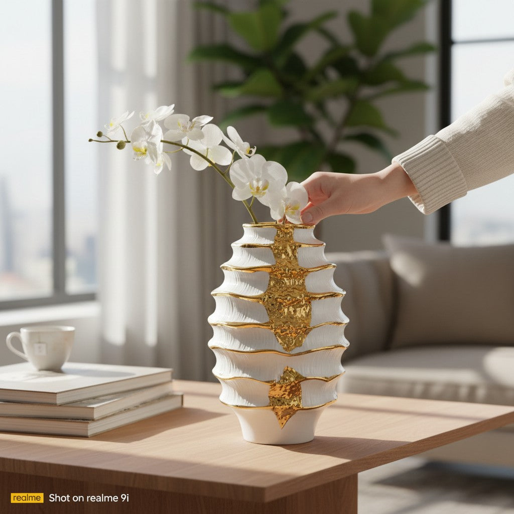Nordic Inspired Abstract Ceramic Vase