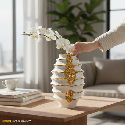 Nordic Inspired Abstract Ceramic Vase