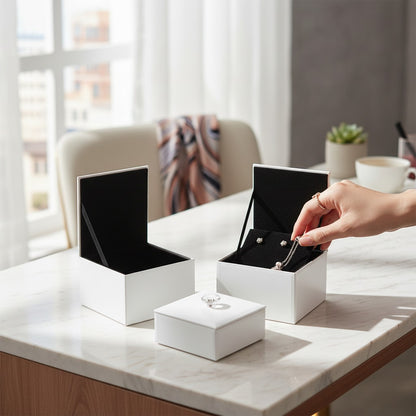 Modern Multi-Section Jewelry Organizer Box(3 Piece Set)