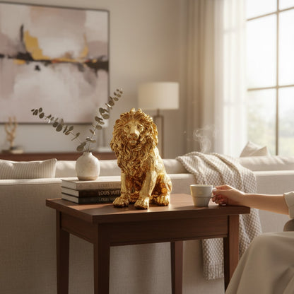 Royal Golden Lion Fiber Décor