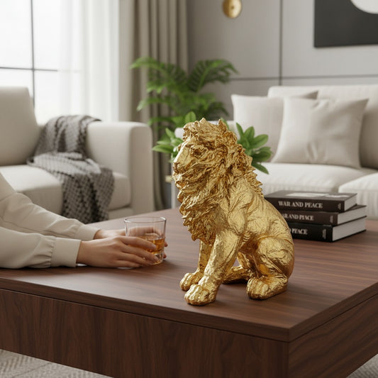 Royal Golden Lion Fiber Décor