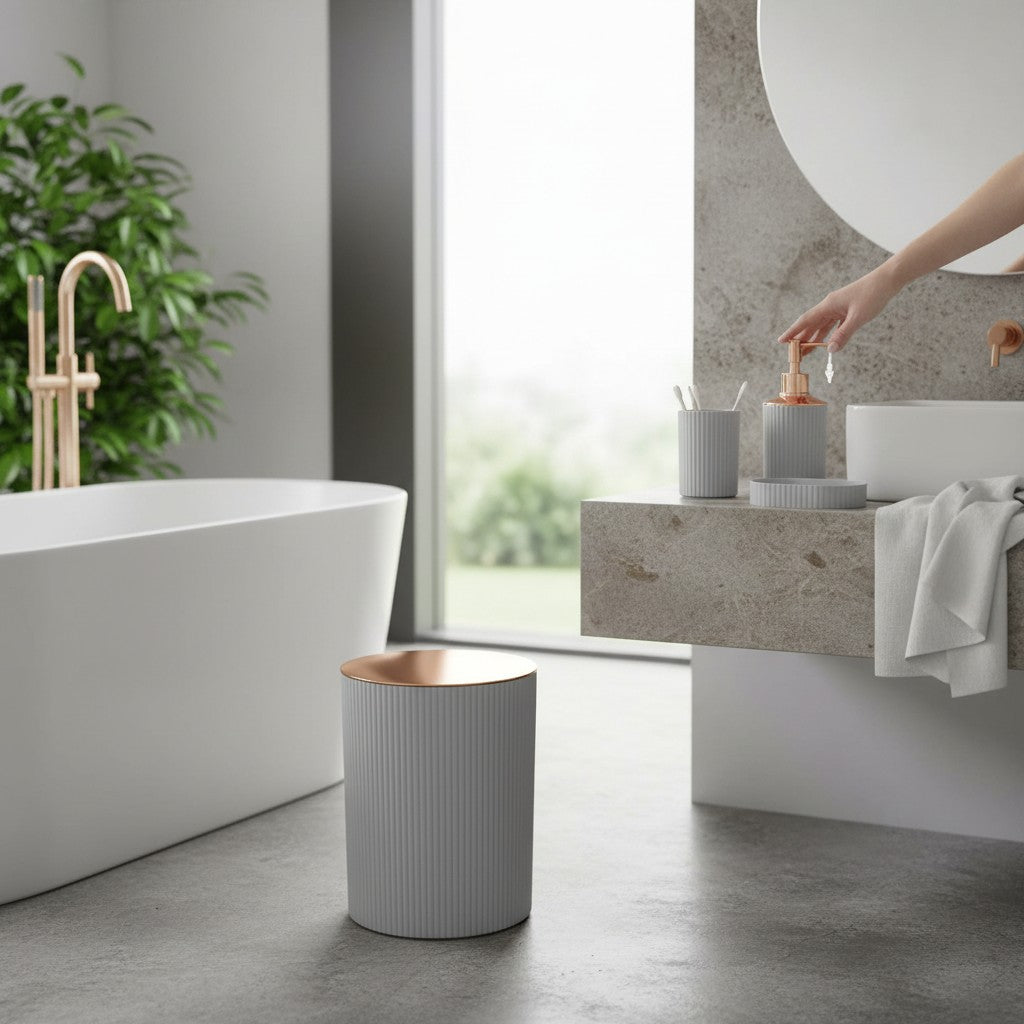 Luxe Matte Black Bathroom Set – 5 Pieces