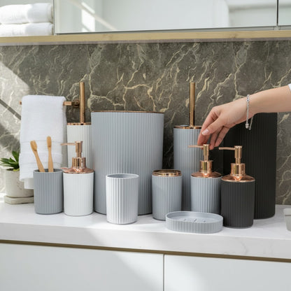 Luxe Matte Black Bathroom Set – 5 Pieces