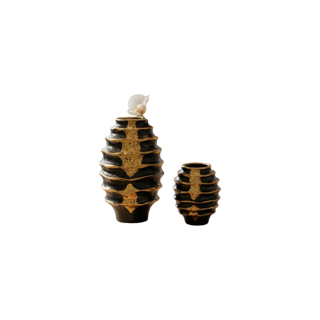 Nordic Modern Sculptural Double Loop Ceramic Vase
