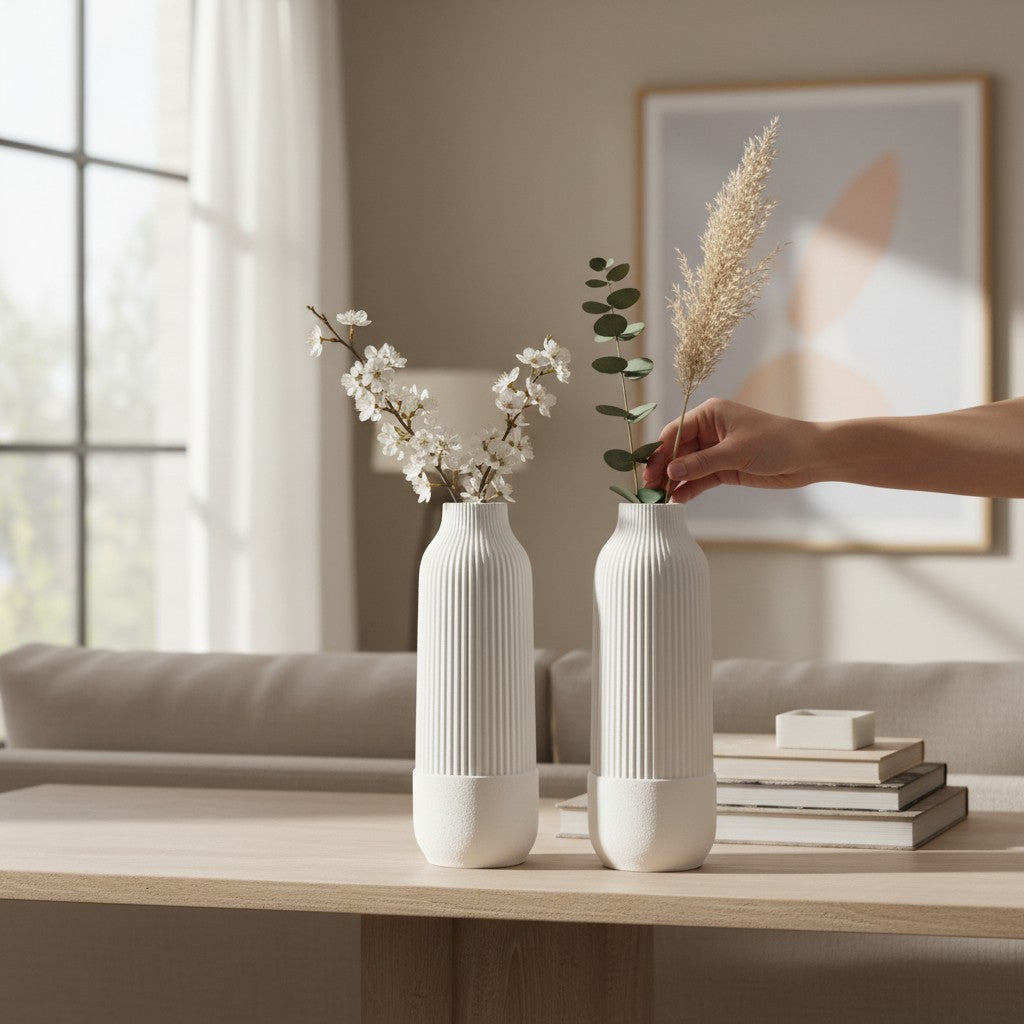 Nordic Serenity Ceramic Decorative Vase