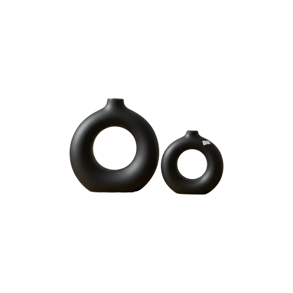 Nordic Elegant Curved Loop Minimalist Ceramic Vase