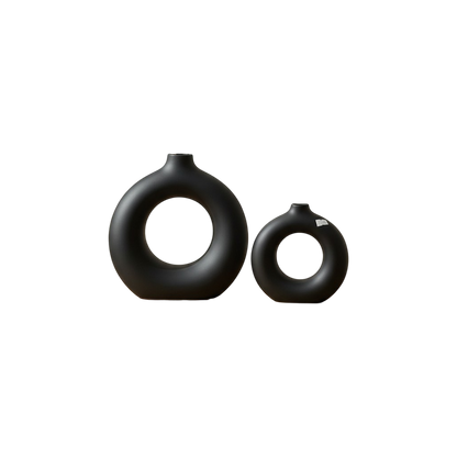 Nordic Elegant Curved Loop Minimalist Ceramic Vase