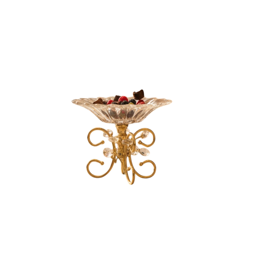 . Golden Crystal Accent Sculpture