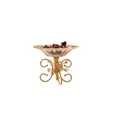 . Golden Crystal Accent Sculpture