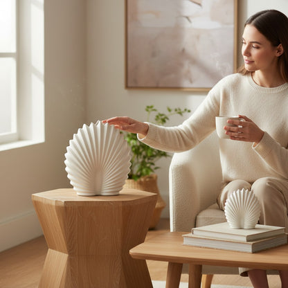 Contemporary Scandinavian Double Ring Black Vase