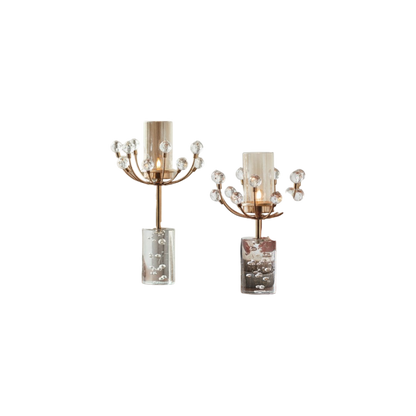 Modern Crystal Bloom Candle Holder