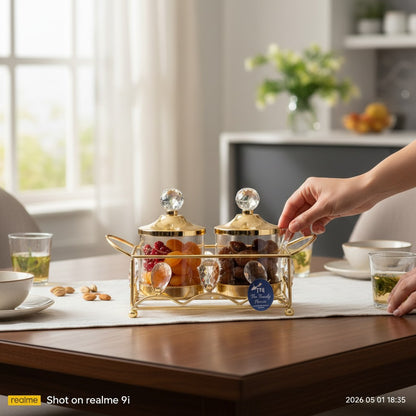 Royal Crystal Lotus Candle Stand