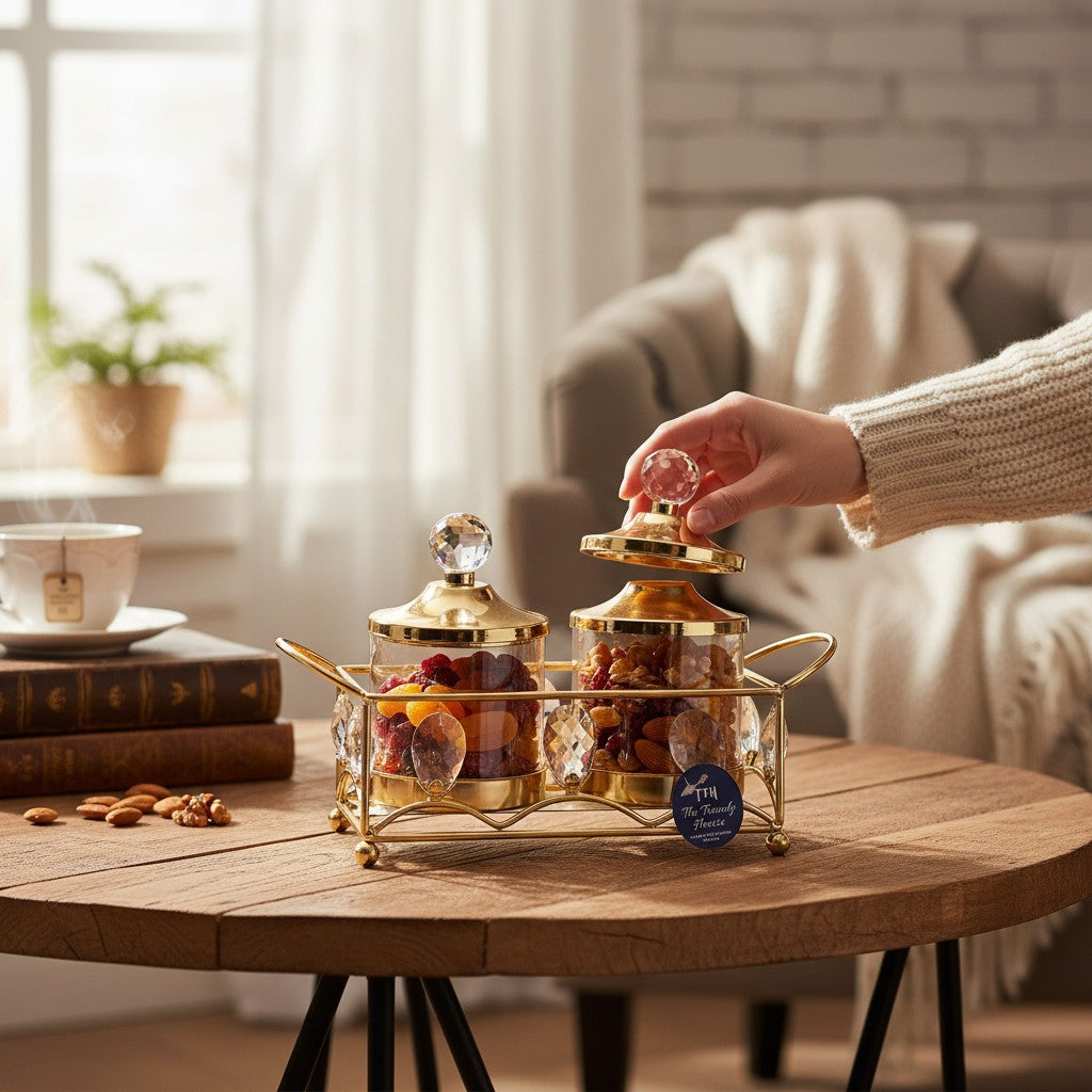 Royal Crystal Lotus Candle Stand