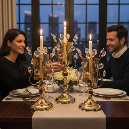 Prestige Lotus Crystal Candle Holder
