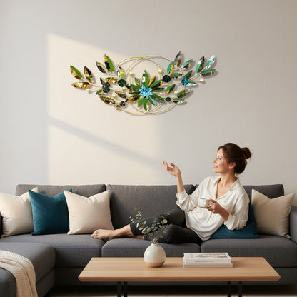 Golden Bloom Abstract Wall Art
