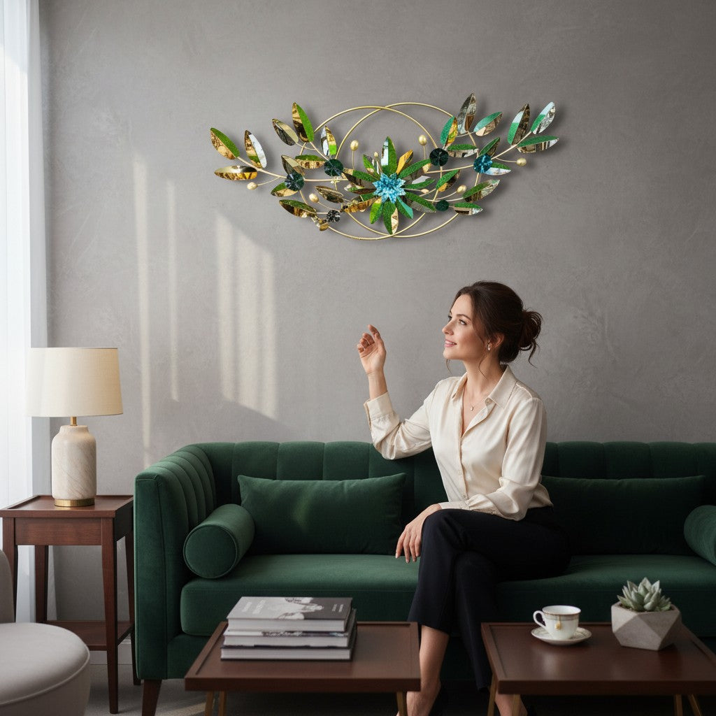 Golden Bloom Abstract Wall Art