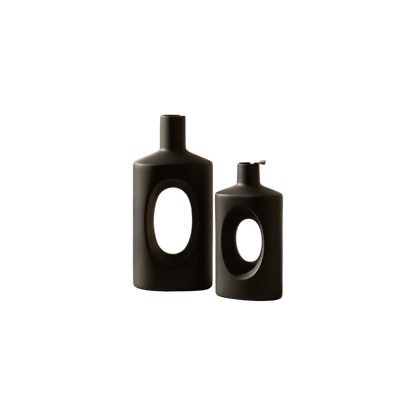 Nordic Harmony Abstract Double Loop Ceramic Vase