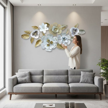 Luxe Floral Metal Wall Sculpture