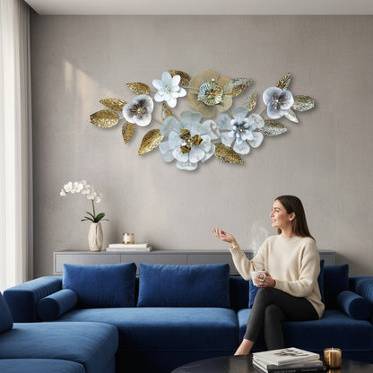 Luxe Floral Metal Wall Sculpture