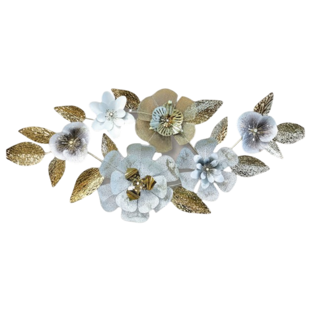 Luxe Floral Metal Wall Sculpture
