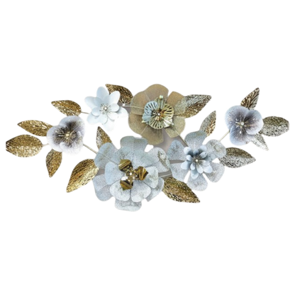 Luxe Floral Metal Wall Sculpture