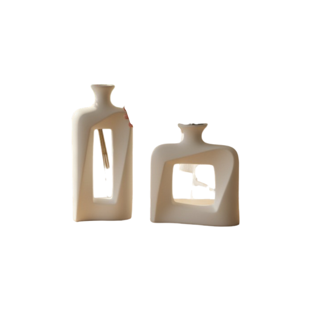 Scandinavian Minimal Hollow Curve Sculptural Vase